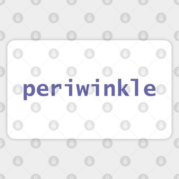 Periwinkle Typography in Very Peri Blue Color of the Year 2022 Magnet by ellenhenryart